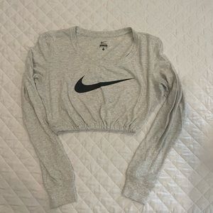 Custom cropped reworked Nike long sleeve